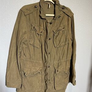 Free People‎ Olive Green Utility Field Jacket Army Style | Small